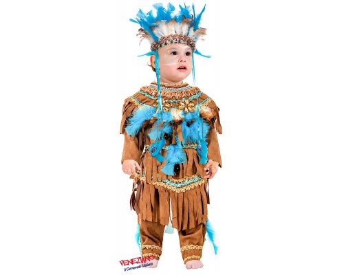 Costume di carnevale GRANDE CAPO INDIANO NEONATO